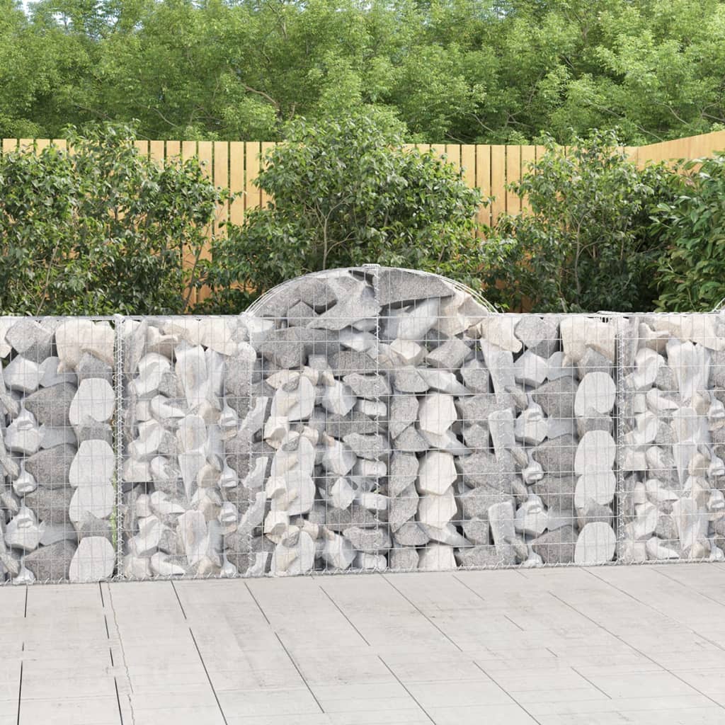 buet gabionkurv 200x30x100/120 cm galvaniseret jern billede