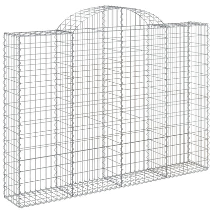 buet gabionkurv 200x30x140/160 cm galvaniseret jern