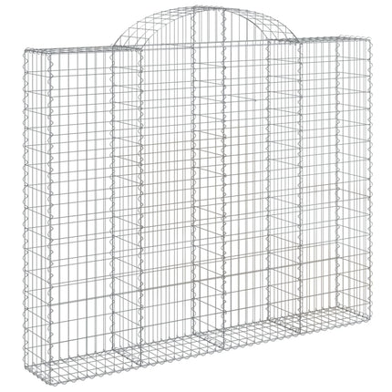 buet gabionkurv 200x30x160/180 cm galvaniseret jern