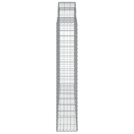 buet gabionkurv 200x30x160/180 cm galvaniseret jern