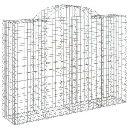 buet gabionkurv 200x50x140/160 cm galvaniseret jern