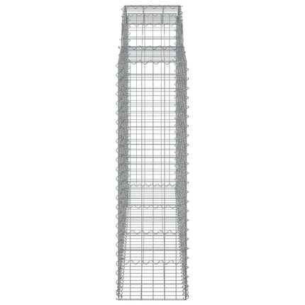 buet gabionkurv 200x50x140/160 cm galvaniseret jern