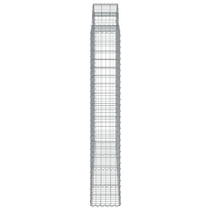 buet gabionkurv 200x50x180/200 cm galvaniseret jern