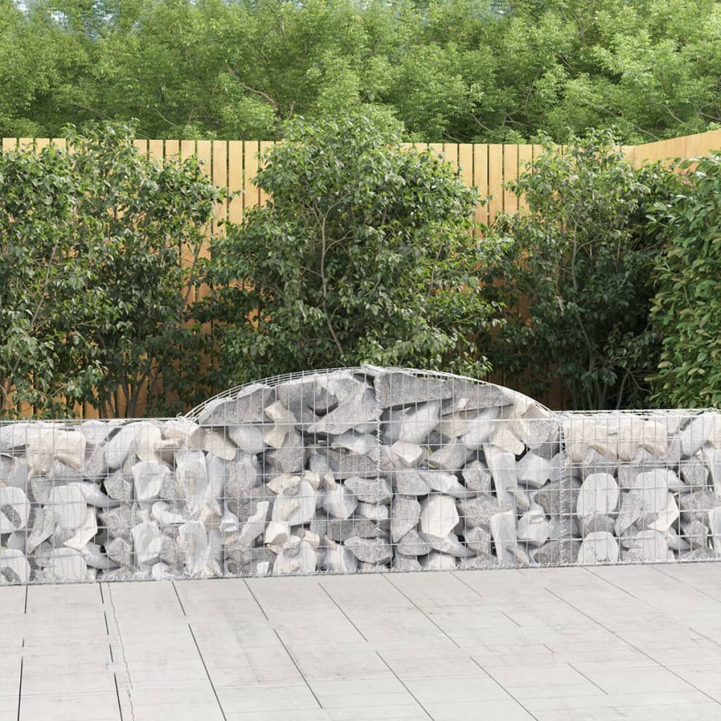 buet gabionkurv 300x30x60/80 cm galvaniseret jern billede