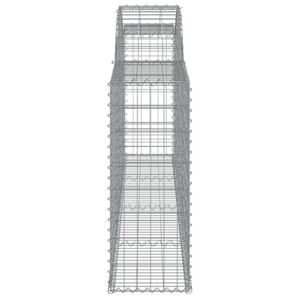 buet gabionkurv 300x30x80/100 cm galvaniseret jern