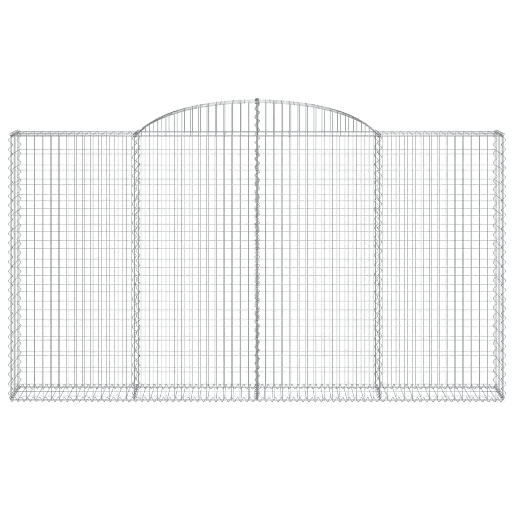 buet gabionkurv 300x30x160/180 cm galvaniseret jern