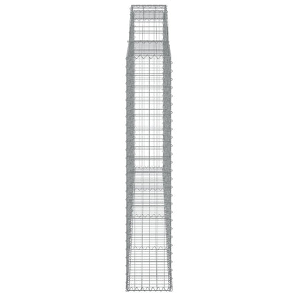 buet gabionkurv 300x30x160/180 cm galvaniseret jern