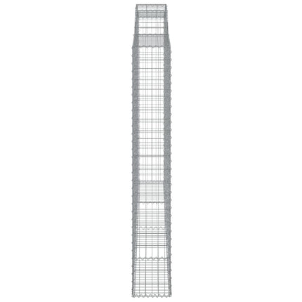 buet gabionkurv 300x30x200/220 cm galvaniseret jern