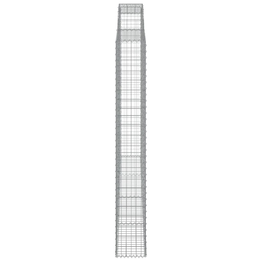 buet gabionkurv 300x30x220/240 cm galvaniseret jern