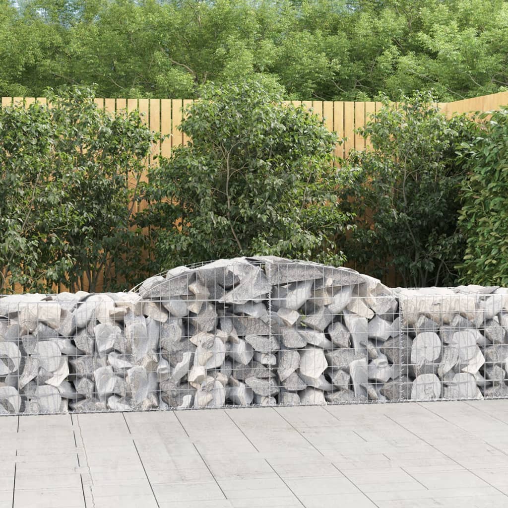 buet gabionkurv 300x50x60/80 cm galvaniseret jern billede