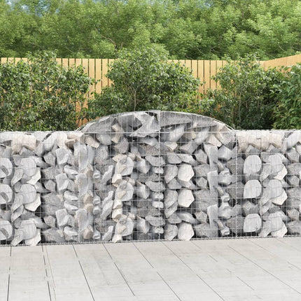 buet gabionkurv 300x50x100/120 cm galvaniseret jern