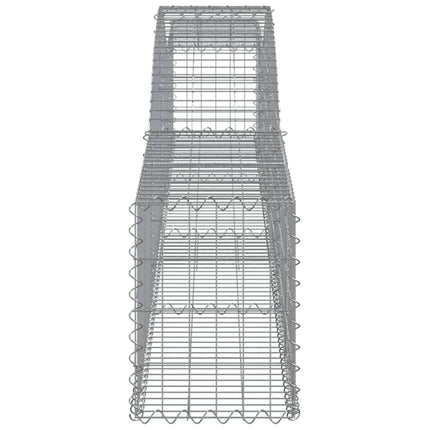 buet gabionkurv 400x30x40/60 cm galvaniseret jern