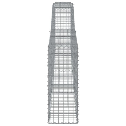 buet gabionkurv 400x30x80/100 cm galvaniseret jern