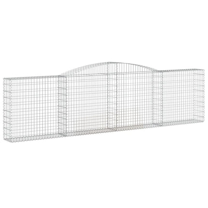 buet gabionkurv 400x30x100/120 cm galvaniseret jern