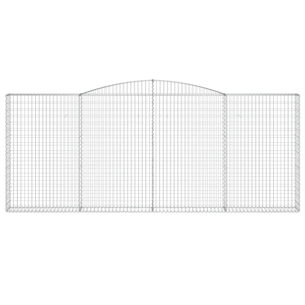 buet gabionkurv 400x30x160/180 cm galvaniseret jern