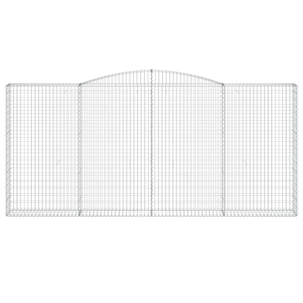 buet gabionkurv 400x30x180/200 cm galvaniseret jern