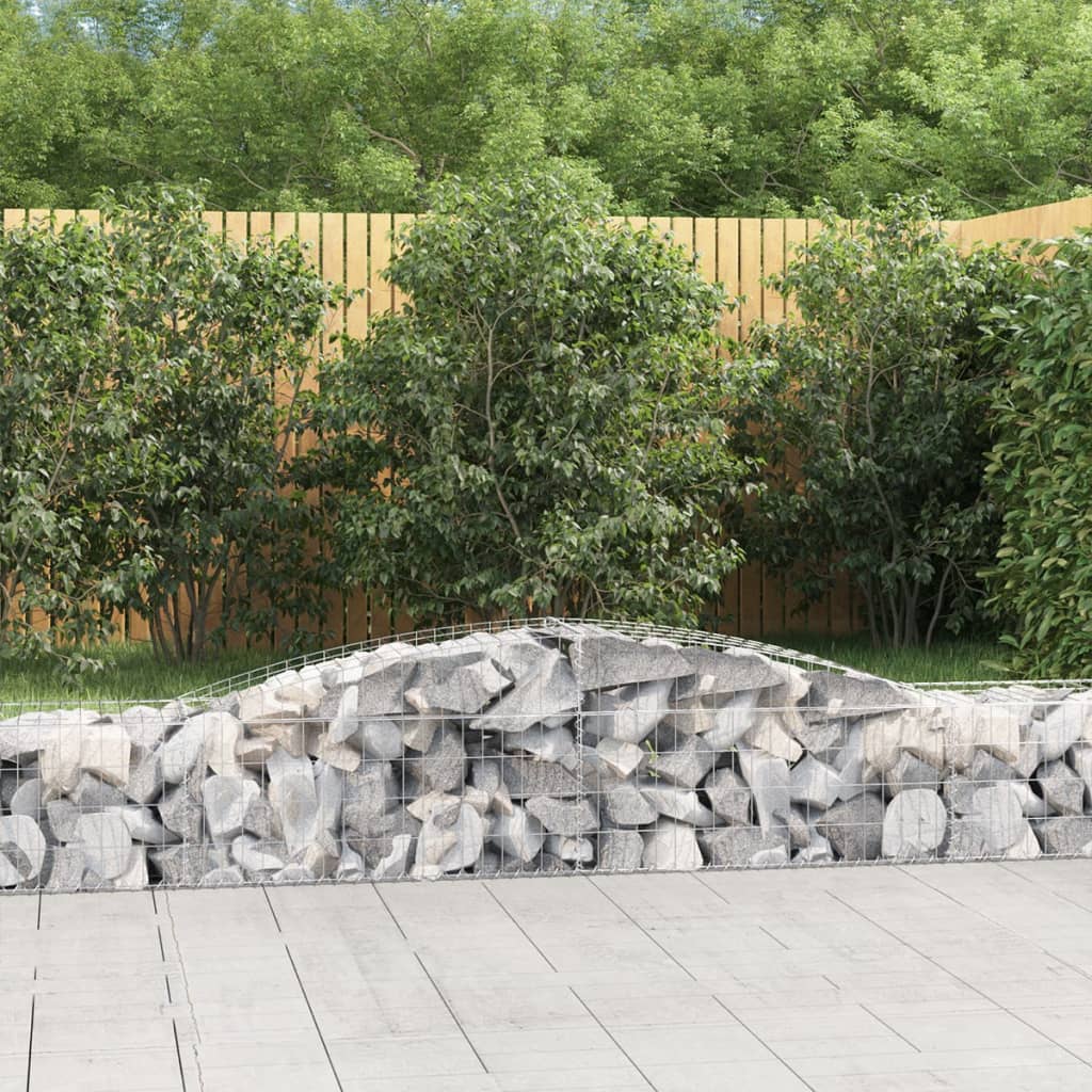 buet gabionkurv 400x50x40/60 cm galvaniseret jern billede