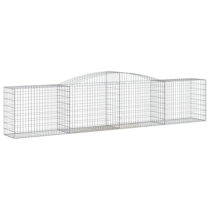 buet gabionkurv 400x50x80/100 cm galvaniseret jern