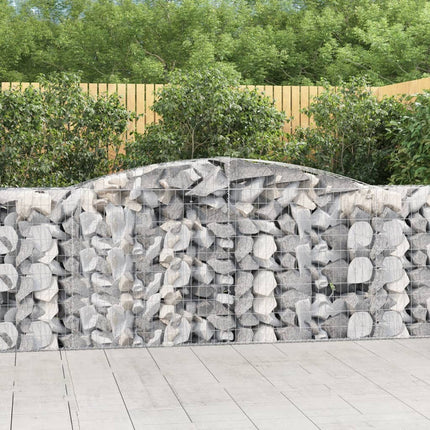 buet gabionkurv 400x50x100/120 cm galvaniseret jern
