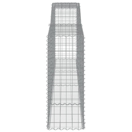 buet gabionkurv 400x50x120/140 cm galvaniseret jern