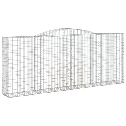 buet gabionkurv 400x50x160/180 cm galvaniseret jern