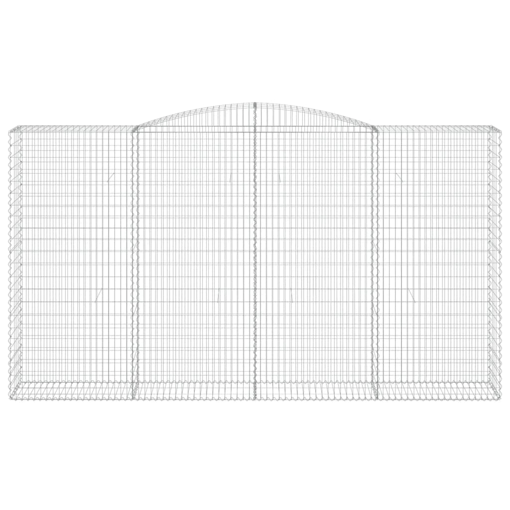 buet gabionkurv 400x50x220/240 cm galvaniseret jern