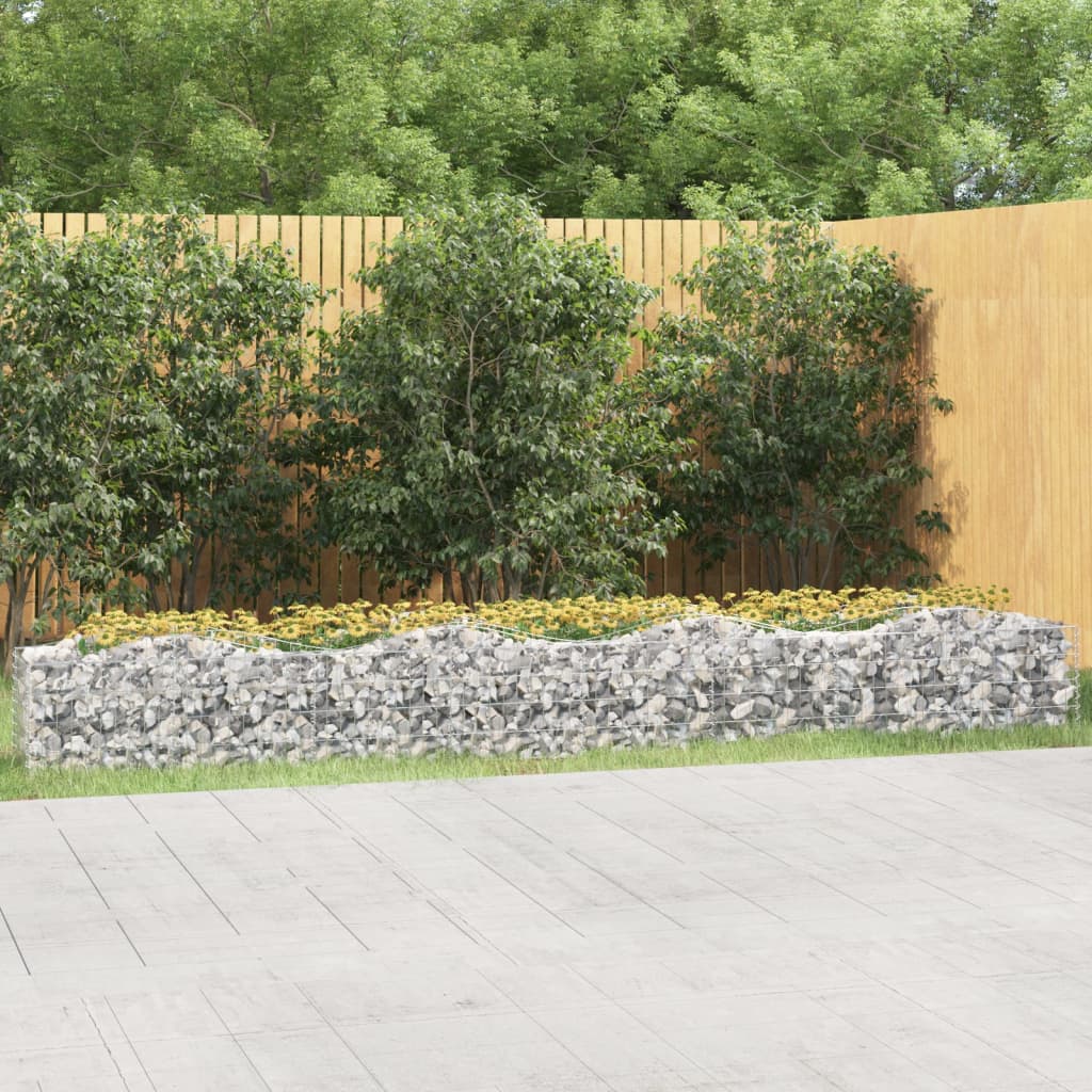 buet gabion-højbed 400x50x50 cm galvaniseret jern billede