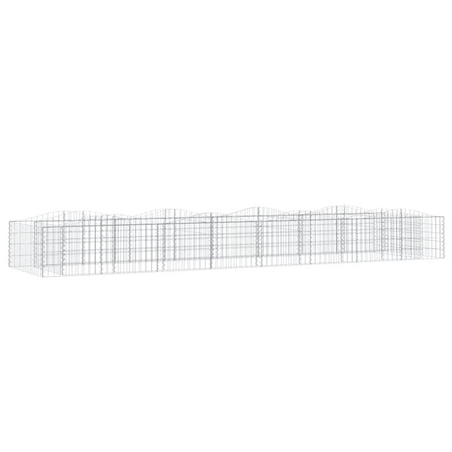 buet gabion-højbed 400x100x50 cm galvaniseret jern
