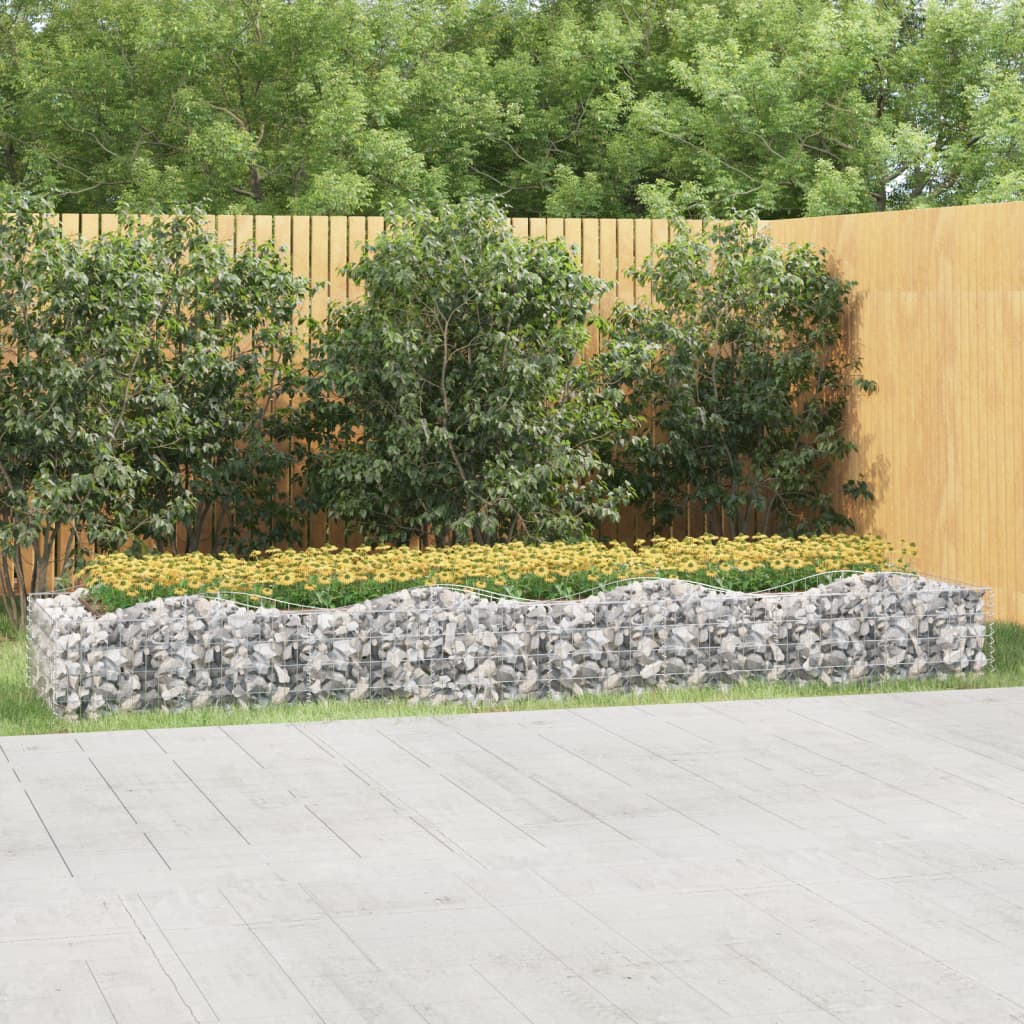 buet gabion-højbed 400x100x50 cm galvaniseret jern billede