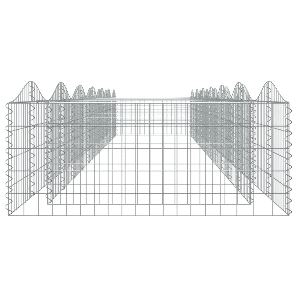 buet gabion-højbed 600x100x50 cm galvaniseret jern