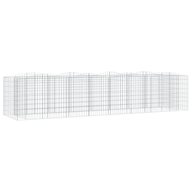 buet gabion-højbed 400x100x100 cm galvaniseret jern