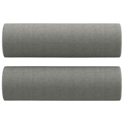 3-personers sofa med puder og hynder 210 cm stof mørkegrå