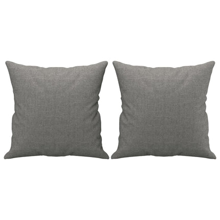 2-personers sofa med puder og hynder 140 cm stof mørkegrå