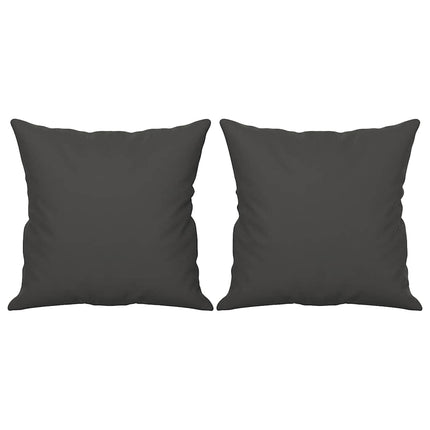 2-personers sofa m. puder hynder 140 cm mikrofiberstof mørkegrå