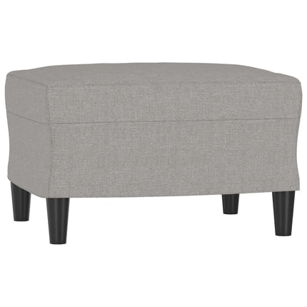 sofastol med fodskammel 60 cm stof lysegrå
