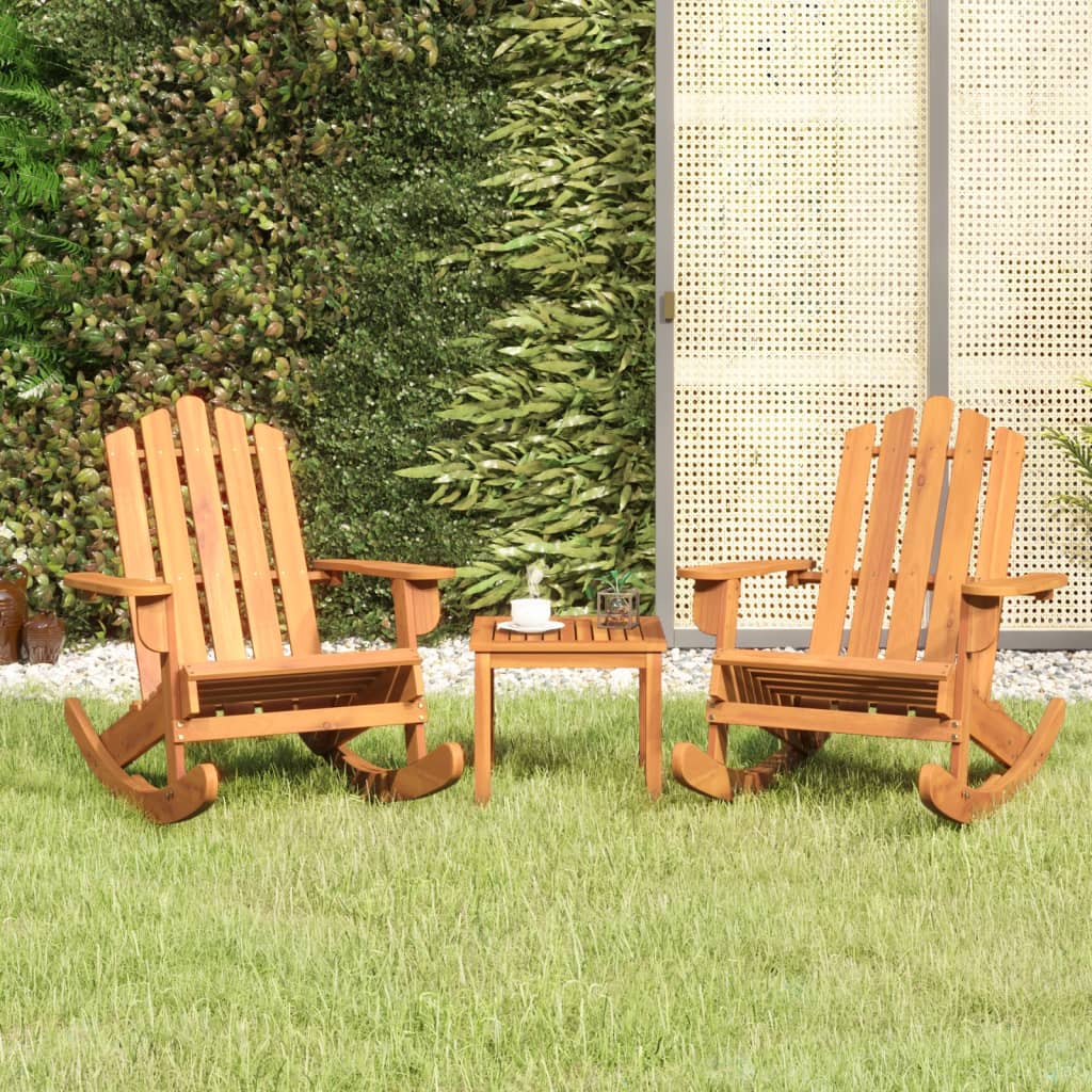 Adirondack-loungest til haven 3 dele massivt akacietr
