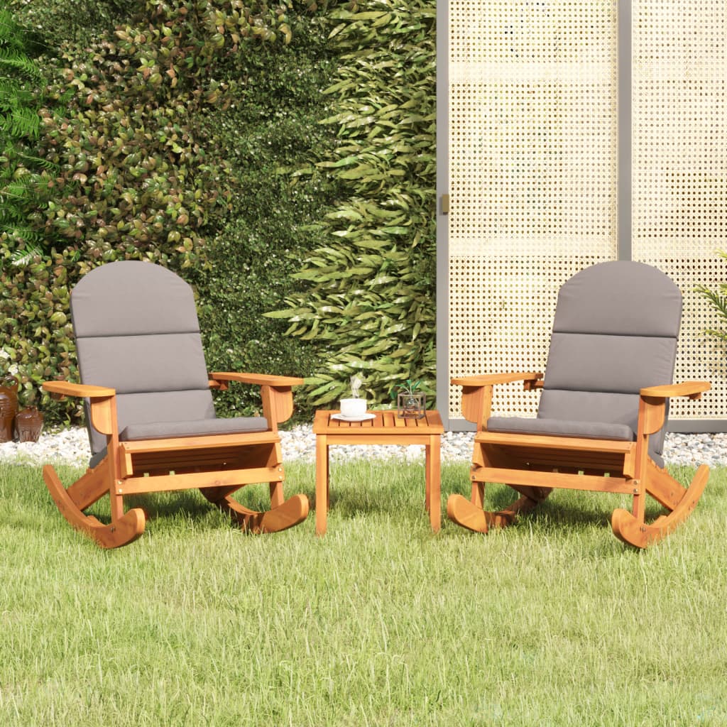 Adirondack-loungest til haven 3 dele massivt akacietr
