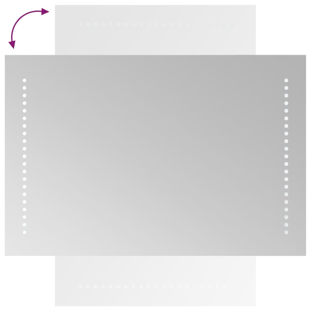 badeværelsesspejl med LED-lys 40x60 cm