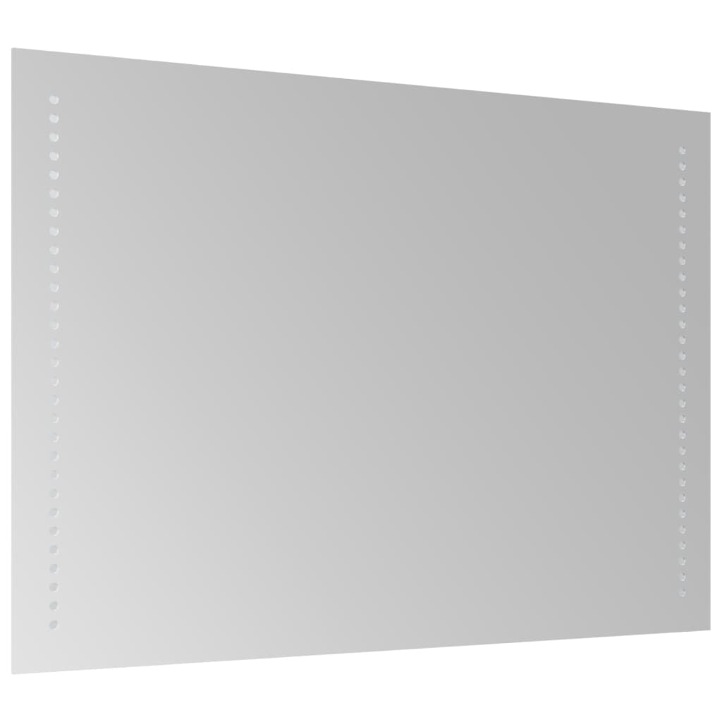 badeværelsesspejl med LED-lys 50x70 cm