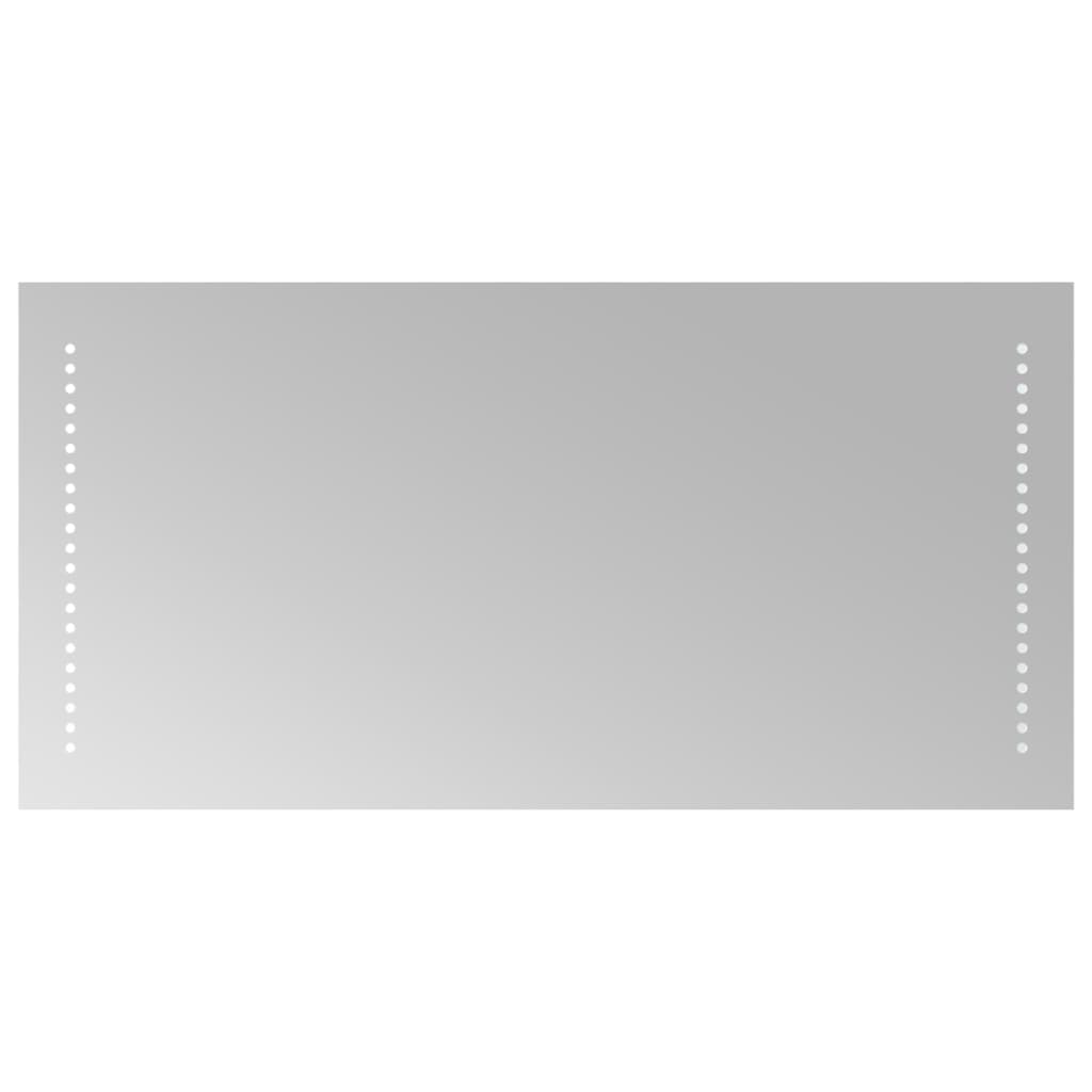 badeværelsesspejl med LED-lys 40x80 cm