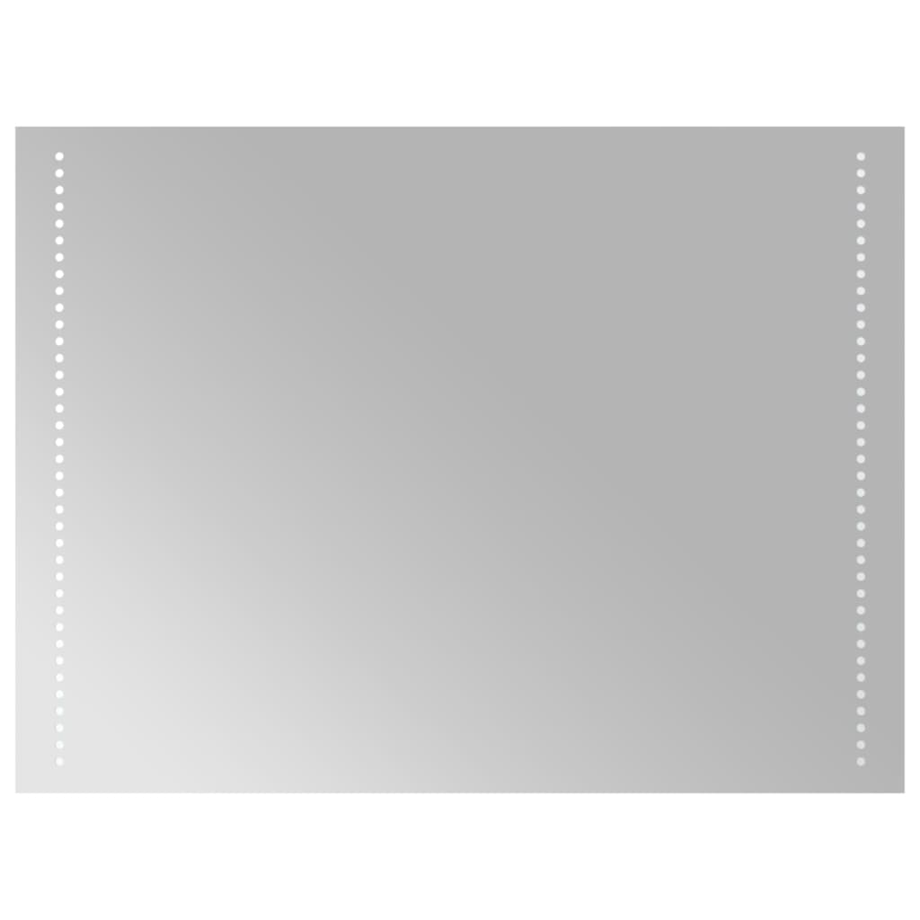 badeværelsesspejl med LED-lys 60x80 cm