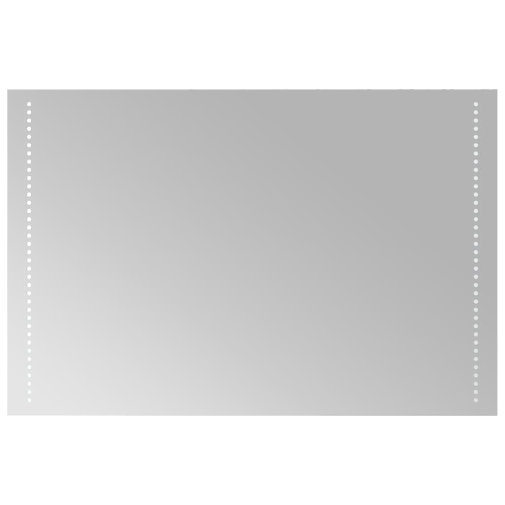 badeværelsesspejl med LED-lys 60x90 cm