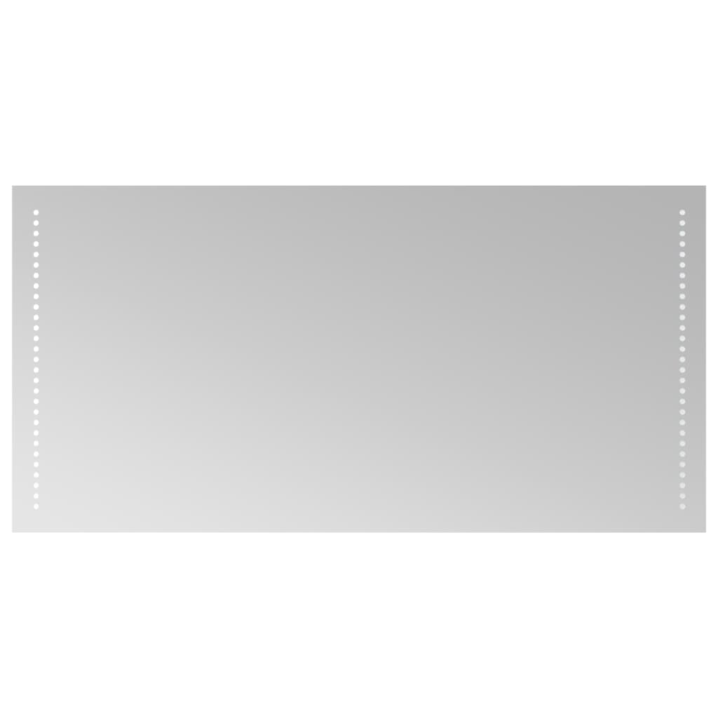 badeværelsesspejl med LED-lys 50x100 cm