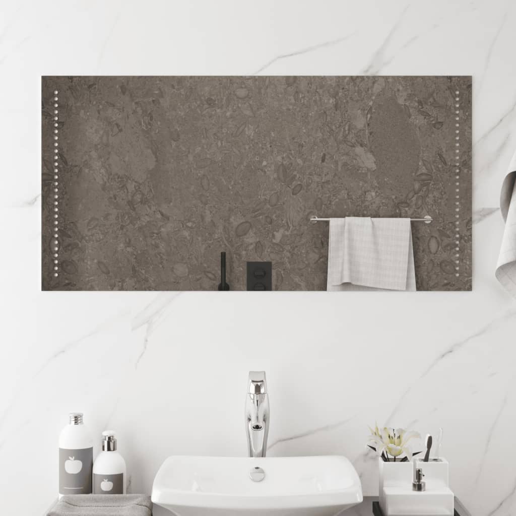 badeværelsesspejl med LED-lys 50x100 cm