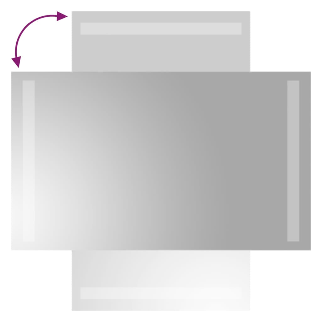 badeværelsesspejl med LED-lys 30x50 cm