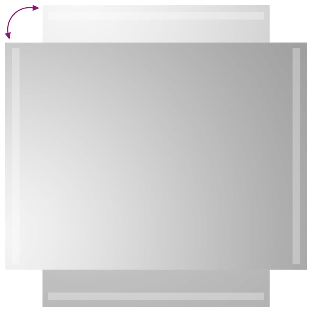 badeværelsesspejl med LED-lys 60x80 cm