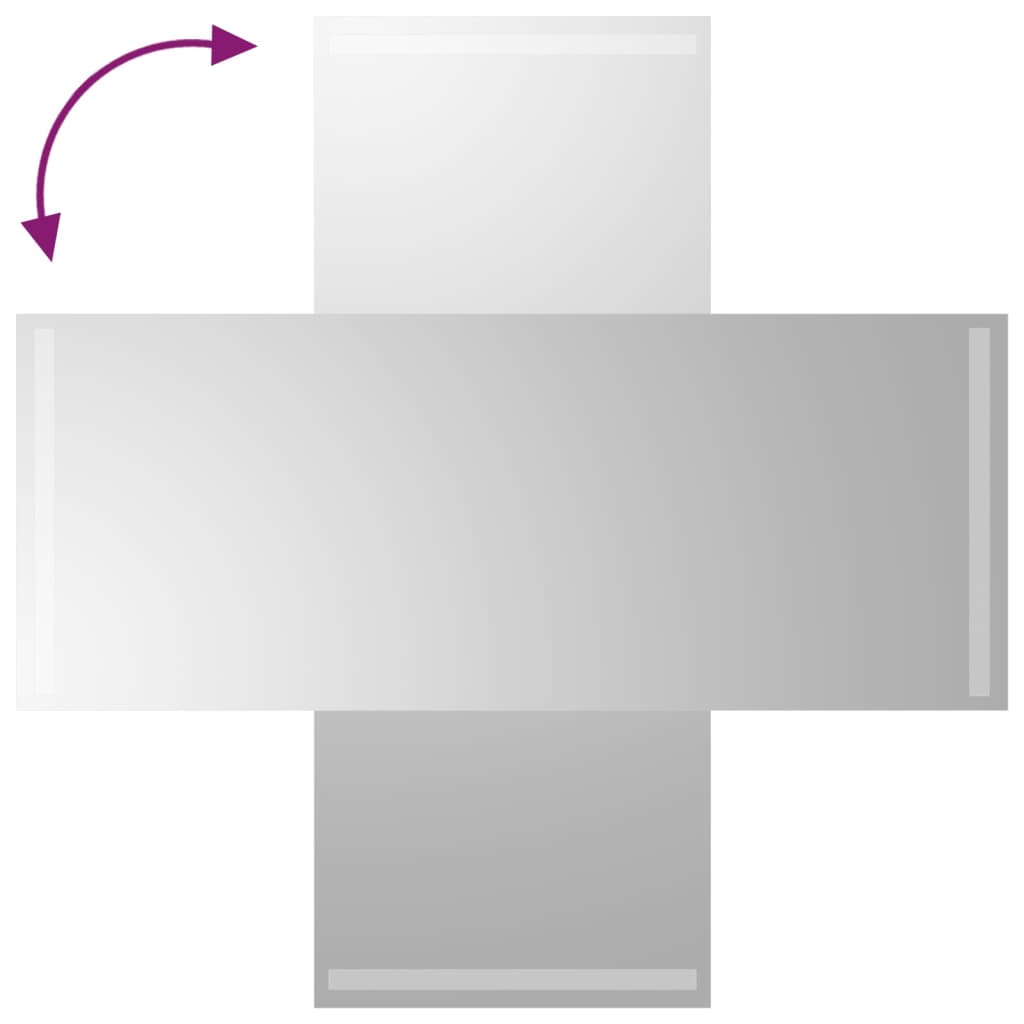 badeværelsesspejl med LED-lys 40x100 cm