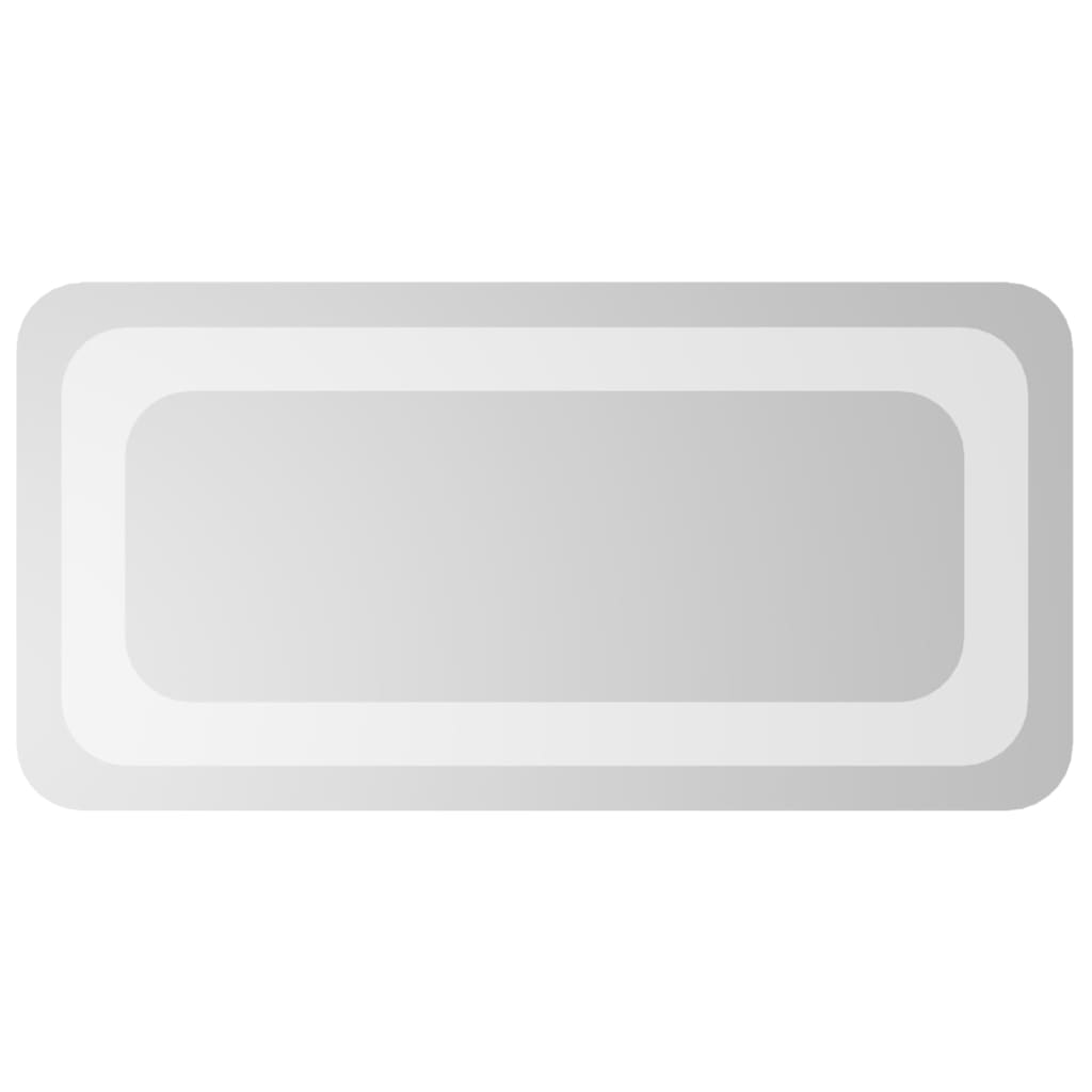 badeværelsesspejl med LED-lys 20x40 cm