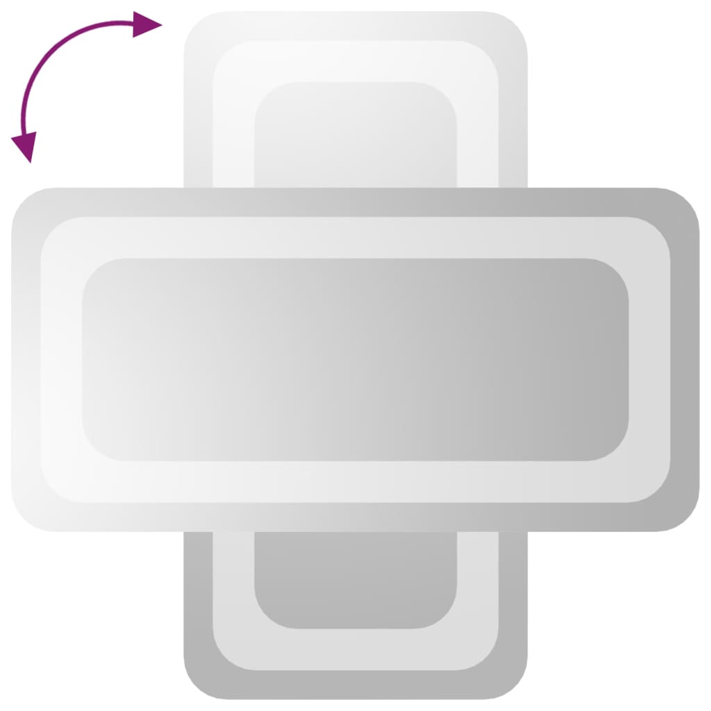 badeværelsesspejl med LED-lys 20x40 cm