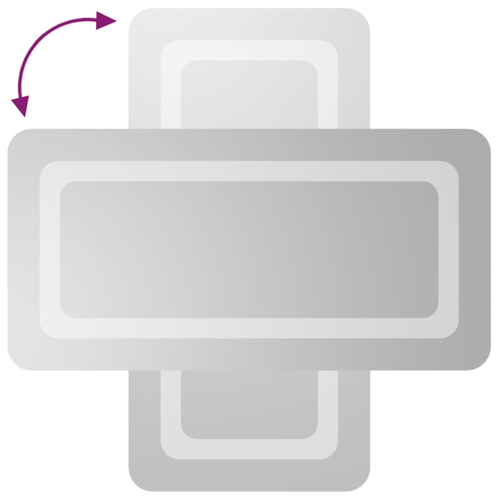 badeværelsesspejl med LED-lys 30x60 cm